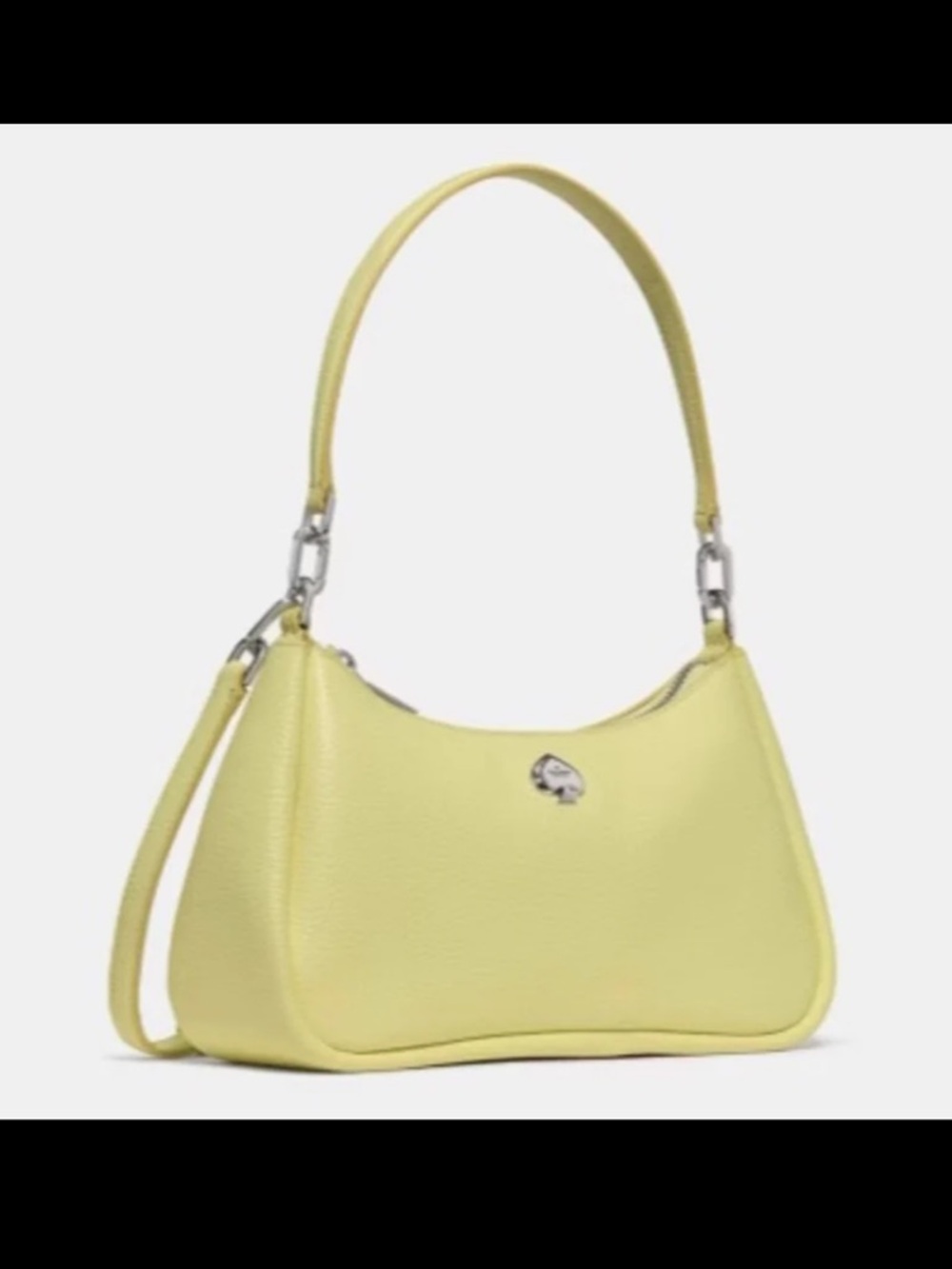 Kate Spade Kayla Shoulder Crossbody Convertible Green Yellow Pebble Leather NWT